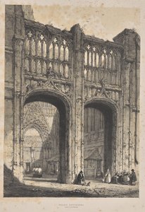 Arquitectura de la Edad Media: Catedral de Ruan, Entrada Norte de Joseph Nash