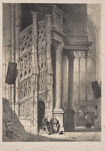 Arquitectura de la Edad Media: Escalera, San Maclou, Ruan de Joseph Nash