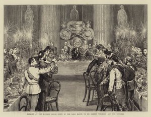 Banquete en la Mansion House dado por el alcalde a Sir Garnet Wolseley y los oficiales