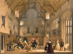 La gallina ciega, jugada en Athelhampton Hall de Joseph Nash