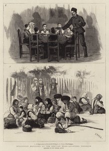 Refugiados búlgaros en el cuartel general serbio, Parakjin de Joseph Nash