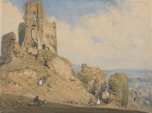Castillo de Corfe, Dorset de Joseph Nash