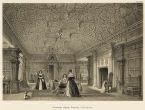 Sala de Estar, Dorfold, Cheshire de Joseph Nash