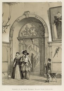 Entrada a la Gran Escalera, Holland House, Kensington de Joseph Nash