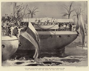 De Europa al Lejano Oriente, en el Canal de Suez de Joseph Nash