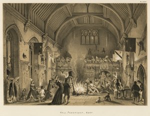 Salón, Penshurst, Kent de Joseph Nash