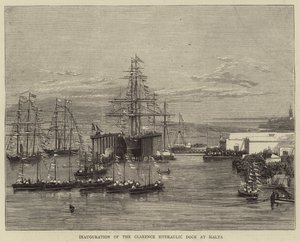 Inauguración del Muelle Hidráulico Clarence en Malta
