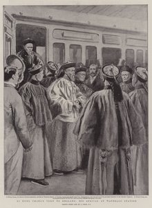 Visita de Li Hung Chang a Inglaterra, su llegada a la estación de Waterloo