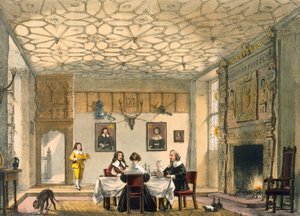 Cena familiar medieval, Wakehurst Place, Surrey de Joseph Nash
