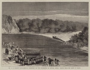 La Expedición Anglo-Americana de Mr H M Stanley para la Exploración de África Central, Cataratas Kalulu, la Muerte de Kalulu de Joseph Nash