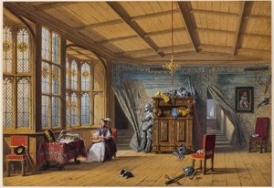 Habitación que Conduce a la Capilla, Knowle, Kent de Joseph Nash