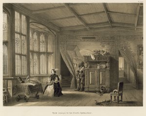 Habitación que conduce a la capilla, Knowle, Kent de Joseph Nash
