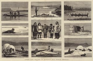Deporte y Viaje en la Bahía de Hudson, América del Norte de Joseph Nash