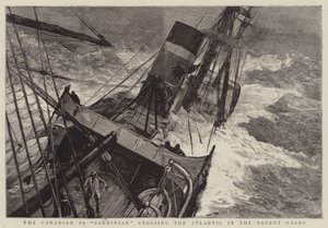 El SS Sardinian canadiense cruzando el Atlántico en los recientes temporales de Joseph Nash