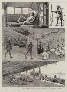 La lucha en la Montaña Negra, Himalayas occidentales de Joseph Nash