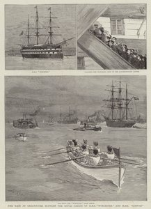 La Carrera en Greenhithe entre los Cadetes Navales del HMS Worcester y HMS Conway