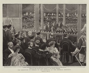 La recepción en honor del Shahzada en el Instituto Imperial de Joseph Nash