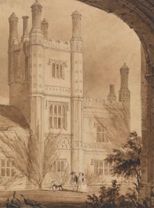 La Torre de la Casa Solariega, East Barsham, Norfolk de Joseph Nash