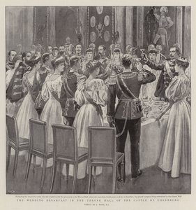 El desayuno de bodas en el Salón del Trono del Castillo de Ehrenburg