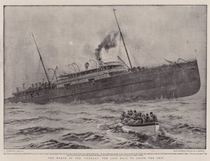 El naufragio del Stella, el último bote en dejar el barco de Joseph Nash