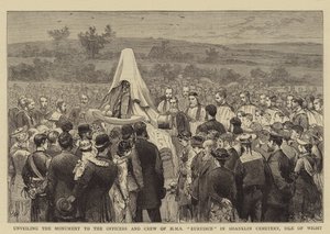 Inauguración del Monumento a los Oficiales y Tripulación del HMS Eurydice en el Cementerio de Shanklin, Isla de Wight