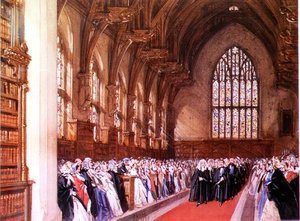 Vista del interior del Westminster Hall de Joseph Nash