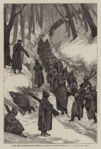 Con los Rusos y el General Rauch, arrastrando Cañones por una Montaña Empinada de Joseph Nash