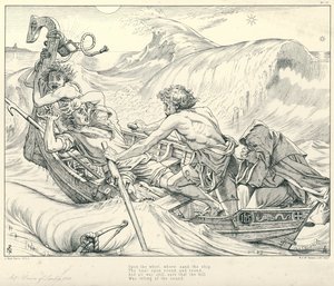 Ilustración para La Balada del Viejo Marinero de Coleridge de Joseph Noel (after) Paton