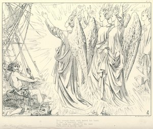 Ilustración para La balada del viejo marinero de Coleridge de Joseph Noel (after) Paton