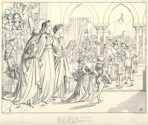 Ilustración para La balada del viejo marinero de Coleridge de Joseph Noel (after) Paton