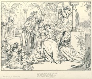 Ilustración para La Balada del Viejo Marinero de Coleridge de Joseph Noel (after) Paton