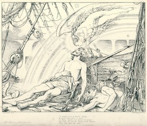 Ilustración para La Balada del Viejo Marinero de Coleridge de Joseph Noel (after) Paton