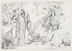 La Tempestad de Shakespeare, Acto I, Escena 2 de Joseph Noel after Paton