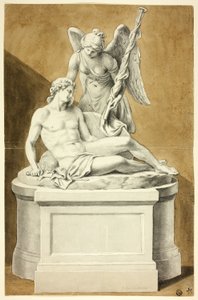 Monumento con Guerrero Muerto y Ángel de Joseph Nollekens