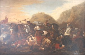 Josué deteniendo el curso del sol y de la luna. de Joseph Parrocel