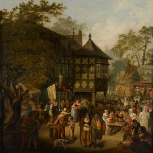 Eccles Wakes (óleo sobre tabla) de Joseph Parry