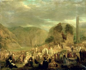 Día de Todos los Santos en el cementerio de Glendalough de Joseph Peacock
