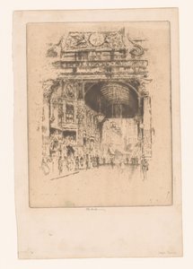 Mercado de Leadenhall, II de Joseph Pennell (signed by artist)