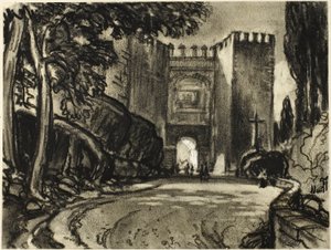 Una Puerta de Segovia de Joseph Pennell