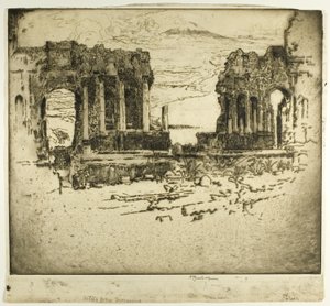 Etna desde Taormina de Joseph Pennell