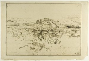 Atenas desde el Monte Lybacettus de Joseph Pennell