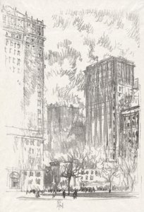 Parque de la batería, no. 1 en la colección Iconophile Club de Joseph Pennell