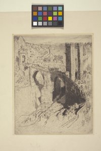 Puente de Alcántara (grabado) de Joseph Pennell