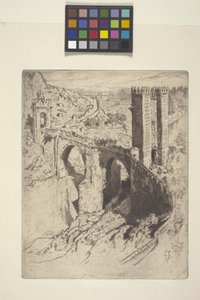 Puente de Alcántara (grabado) de Joseph Pennell