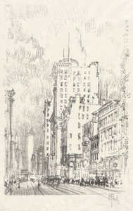 Broadway sobre la calle 23, n.° 11 en la colección Iconphile Club de Joseph Pennell