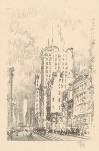 Broadway, arriba de la calle Veintitrés de Joseph Pennell