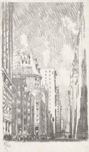 Broadway de Bowling Green, n.º 2 en la colección Iconphile Club de Joseph Pennell