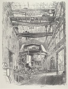 Construyendo la Gran Torreta, 1916 de Joseph Pennell
