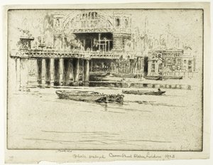 Estación de Cannon Street, desde el río de Joseph Pennell