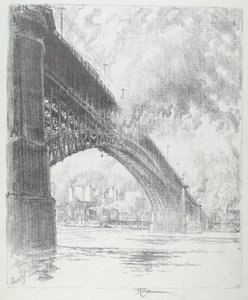 Puente Eads, St. Louis, 1919 de Joseph Pennell